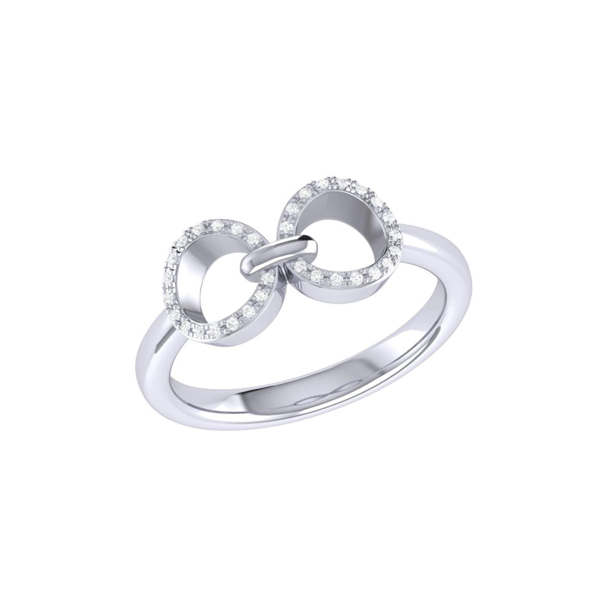 Binoculars Infinity Diamond Ring in Sterling Silver - VirtuousWares:Global