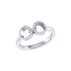Binoculars Infinity Diamond Ring in Sterling Silver - VirtuousWares:Global