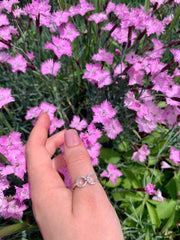Binoculars Infinity Diamond Ring in Sterling Silver - VirtuousWares:Global