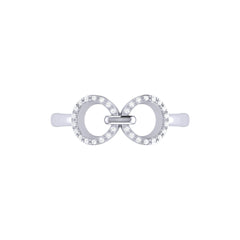 Binoculars Infinity Diamond Ring in Sterling Silver - VirtuousWares:Global