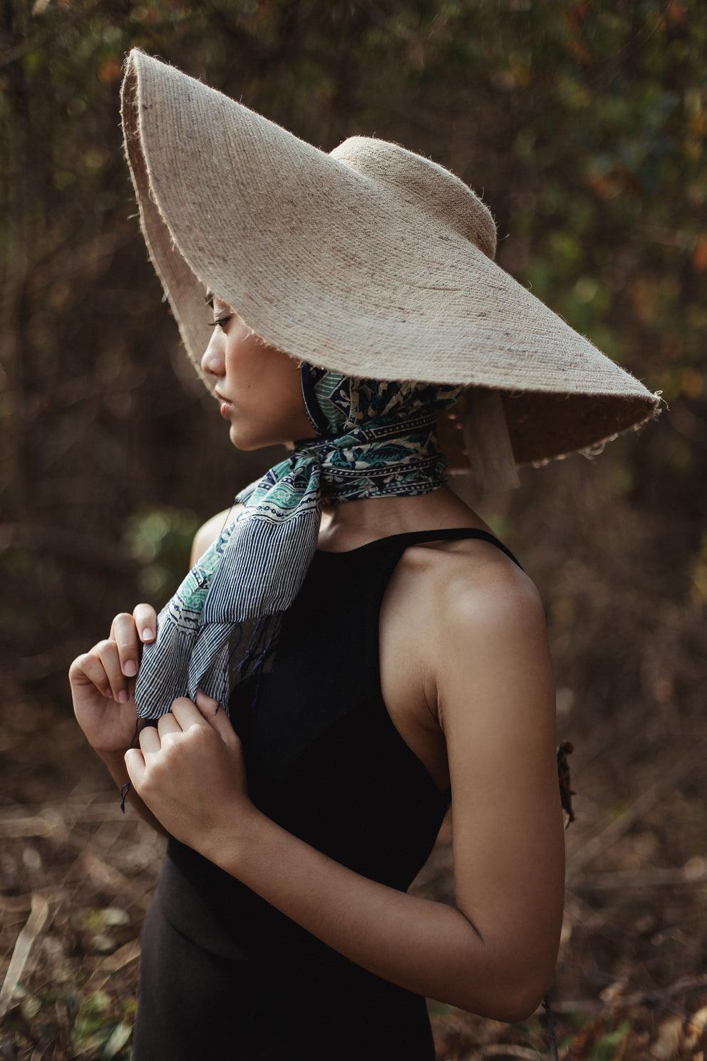 Biru Silk Batik Scarf - VirtuousWares:Global