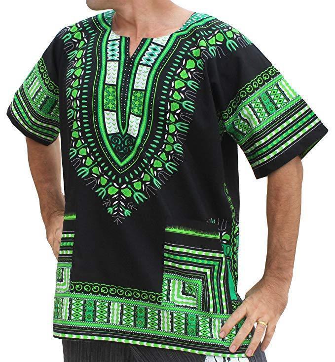 Black African Dashiki Shirt / Festival Shirt - VirtuousWares:Global