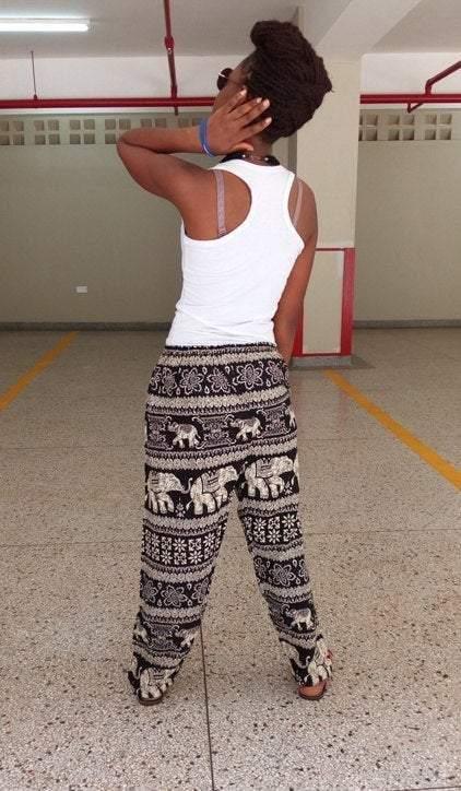 Black and White Animal Printed Africa Pant - VirtuousWares:Global