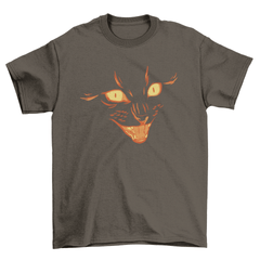 Black cat face halloween t-shirt - VirtuousWares:Global