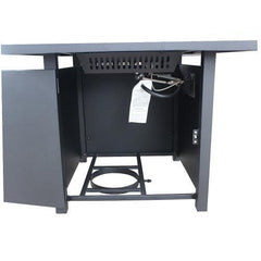 Black Metal Upland 28” Slat Top Gas Fire Pit - VirtuousWares:Global