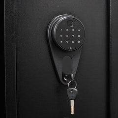 Black Steel Biometric Fingerprint with Digital Lock Gun Safe Cabinet - VirtuousWares:Global