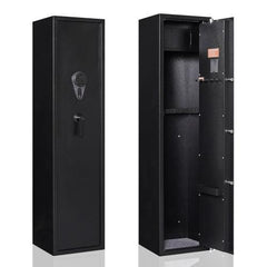 Black Steel Biometric Fingerprint with Digital Lock Gun Safe Cabinet - VirtuousWares:Global