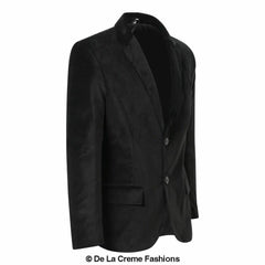 Black Velvet Slim Fit Formal Blazer (G20-VELVET) - VirtuousWares:Global