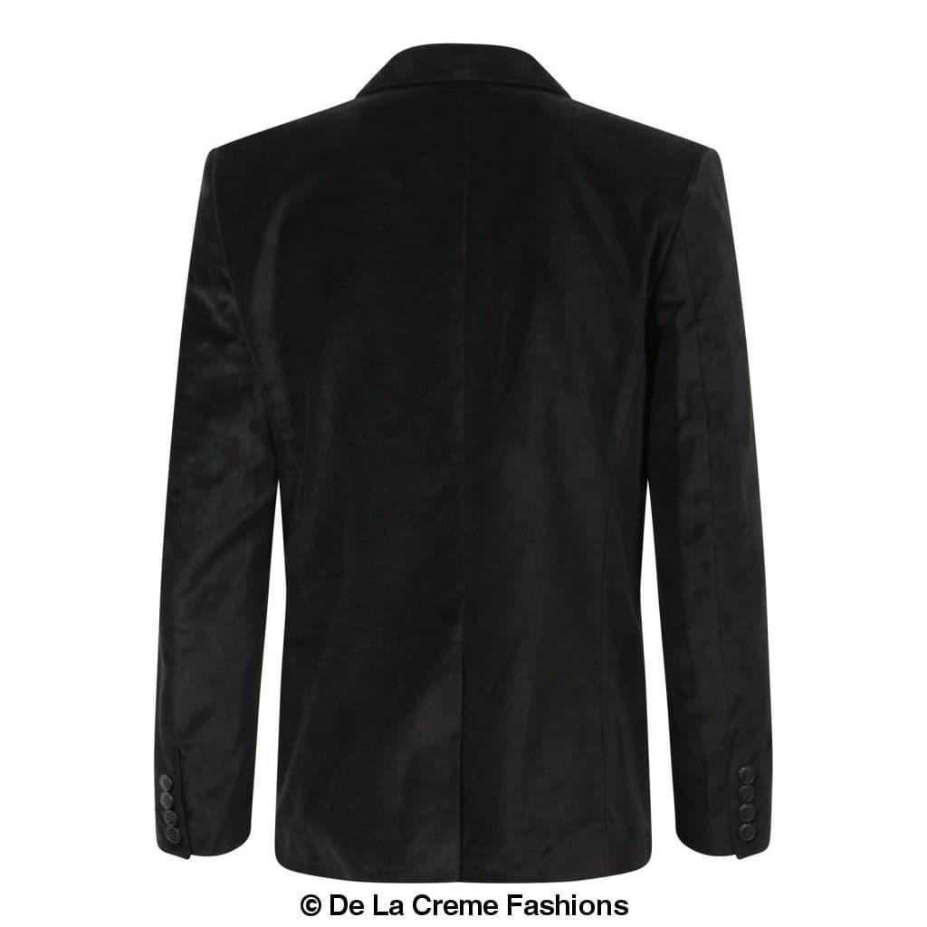 Black Velvet Slim Fit Formal Blazer (G20-VELVET) - VirtuousWares:Global