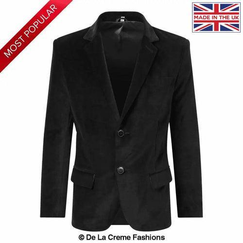 Black Velvet Slim Fit Formal Blazer (G20-VELVET) - VirtuousWares:Global