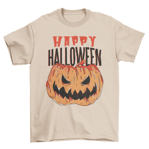 Bloody pumpkin halloween t-shirt - VirtuousWares:Global
