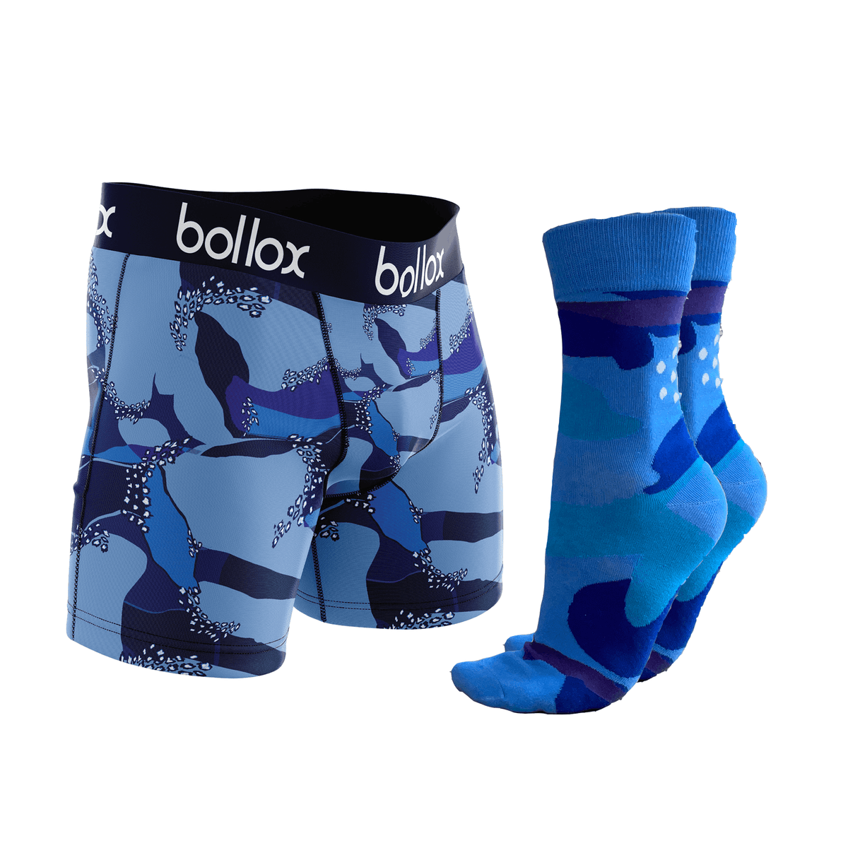 Blue Cameo Set - Men's cotton 'BOLLOX & SOX' - VirtuousWares:Global