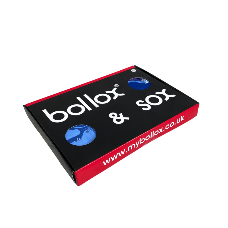 Blue Cameo Set - Men's cotton 'BOLLOX & SOX' - VirtuousWares:Global