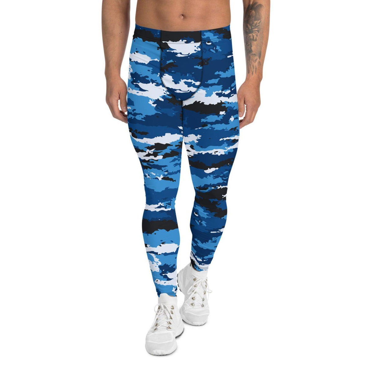 Blue Camo Leggings for Men - VirtuousWares:Global