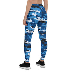 Blue Camo Leggings for Women - VirtuousWares:Global