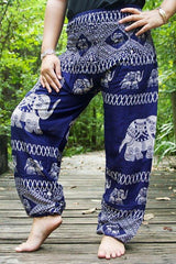 Blue ELEPHANT Pants Women Boho Pants Hippie Pants Yoga - VirtuousWares:Global