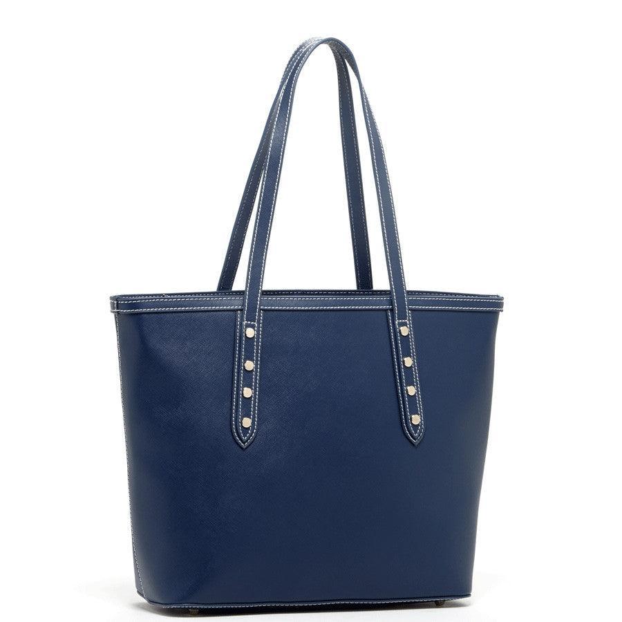 Blue Leather Shoulder Bag - VirtuousWares:Global