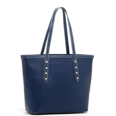 Blue Leather Shoulder Bag - VirtuousWares:Global