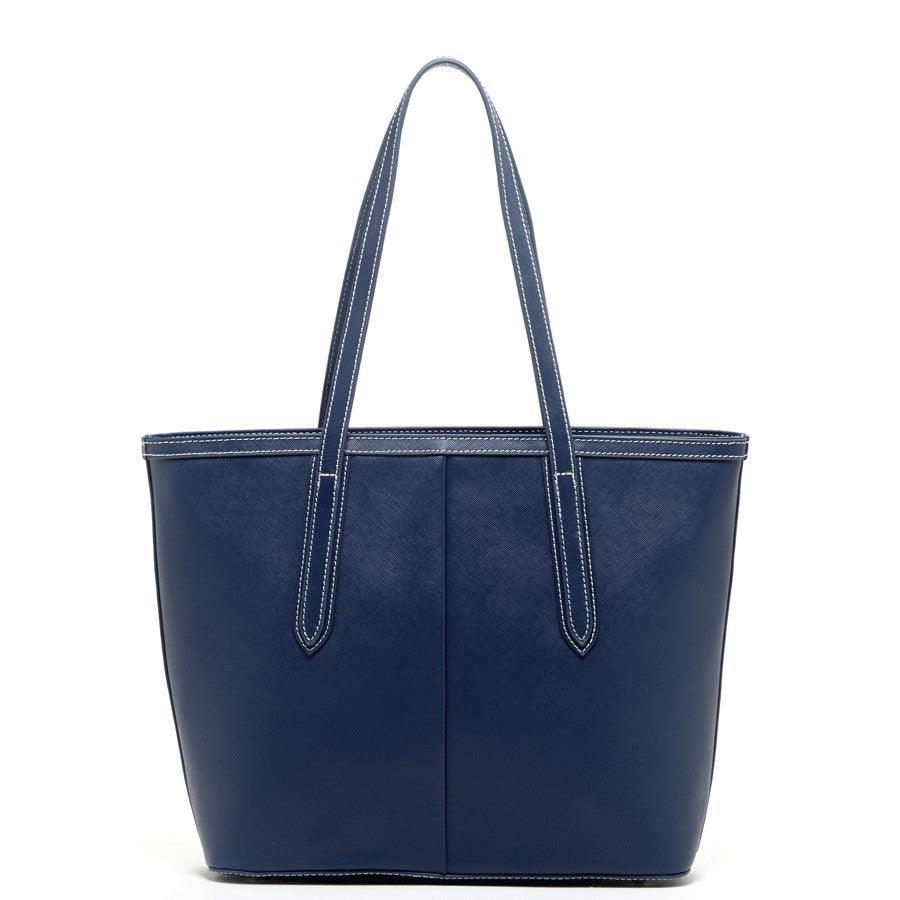 Blue Leather Shoulder Bag - VirtuousWares:Global
