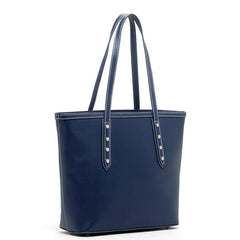 Blue Leather Shoulder Bag - VirtuousWares:Global