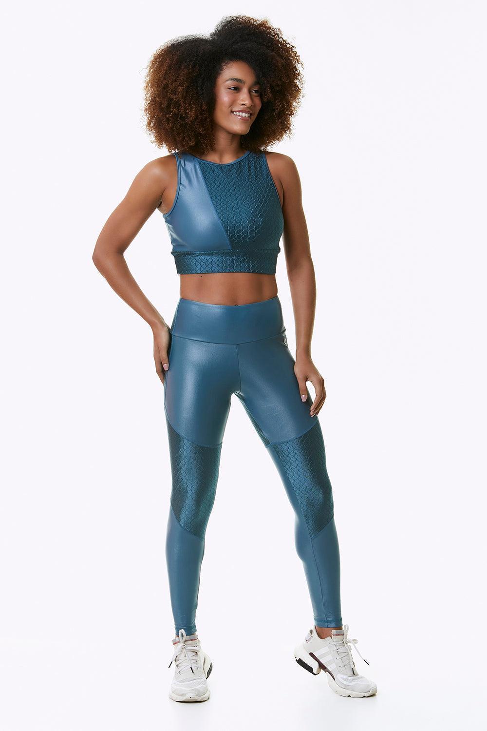 BLUE MAGIC CROPPED SPORTS BRA - VirtuousWares:Global