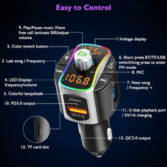 Bluetooth 5.0 FM Transmitter Car Radio Adapter - VirtuousWares:Global