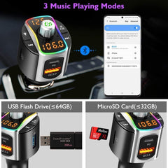 Bluetooth 5.0 FM Transmitter Car Radio Adapter - VirtuousWares:Global