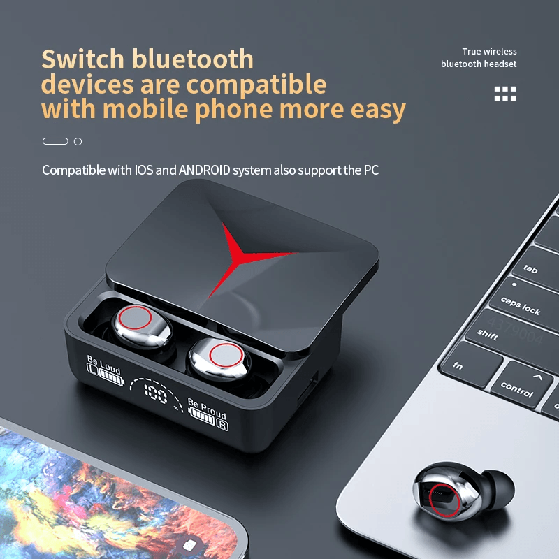 Bluetooth 5.3 Wireless TWS Headset Sports Earphone - VirtuousWares:Global