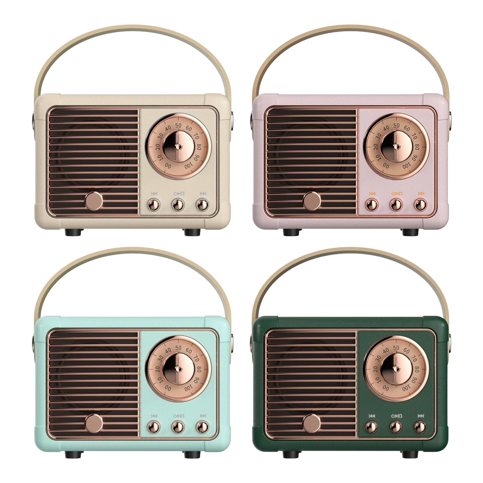 Bluetooth Compact Retro Speakers with Radio - VirtuousWares:Global