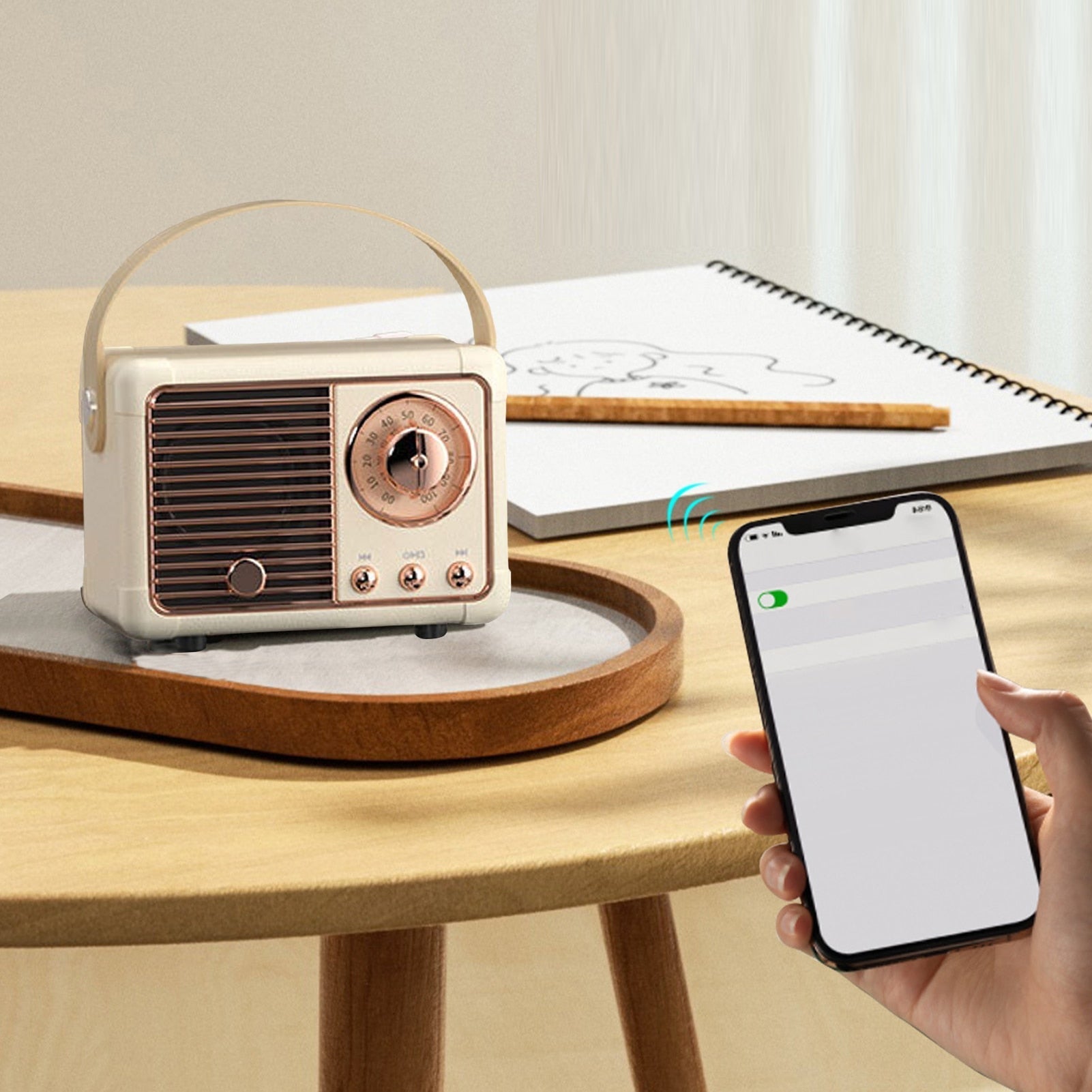 Bluetooth Compact Retro Speakers with Radio - VirtuousWares:Global