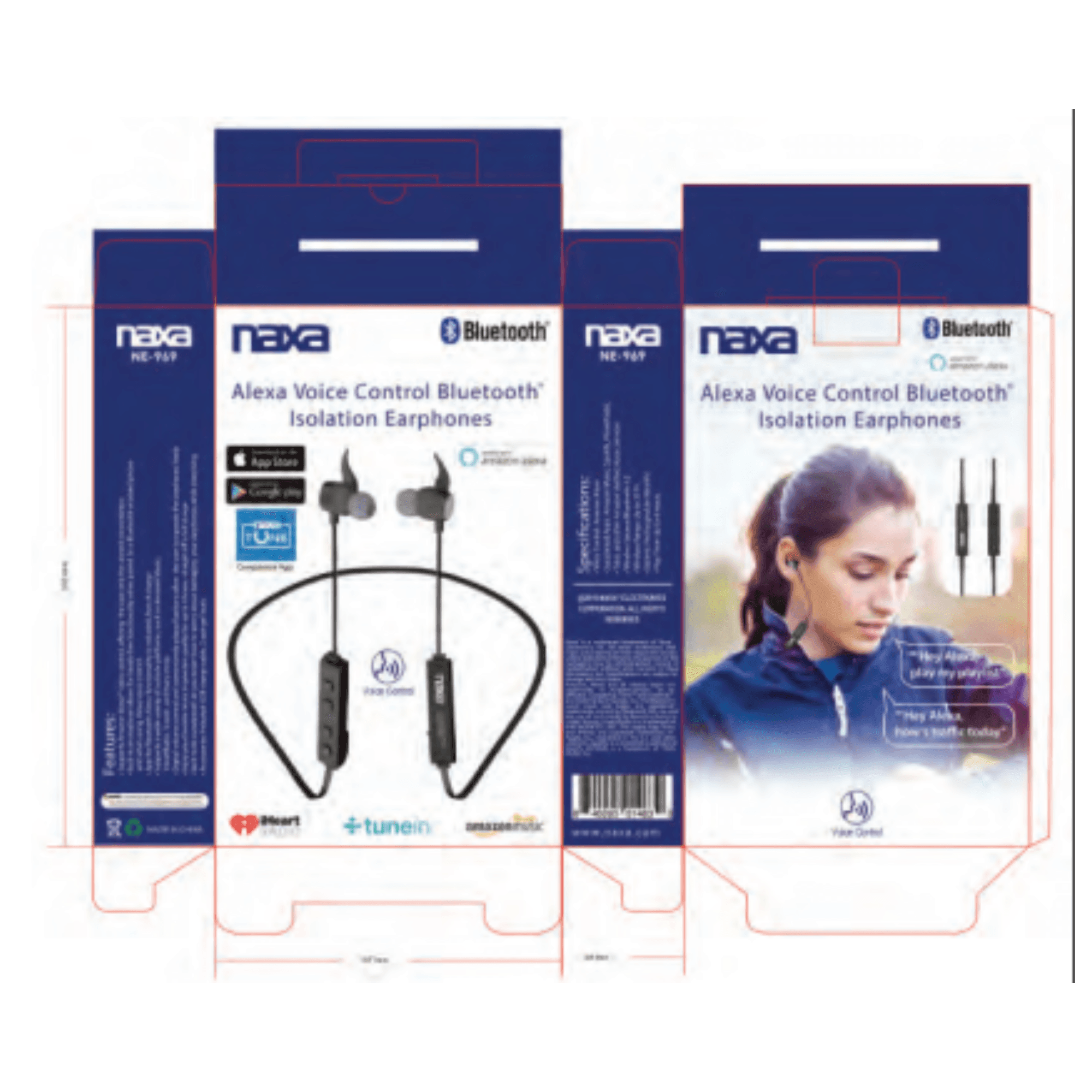 Bluetooth Isolation Earphones with Amazon Alexa Voice Control - VirtuousWares:Global
