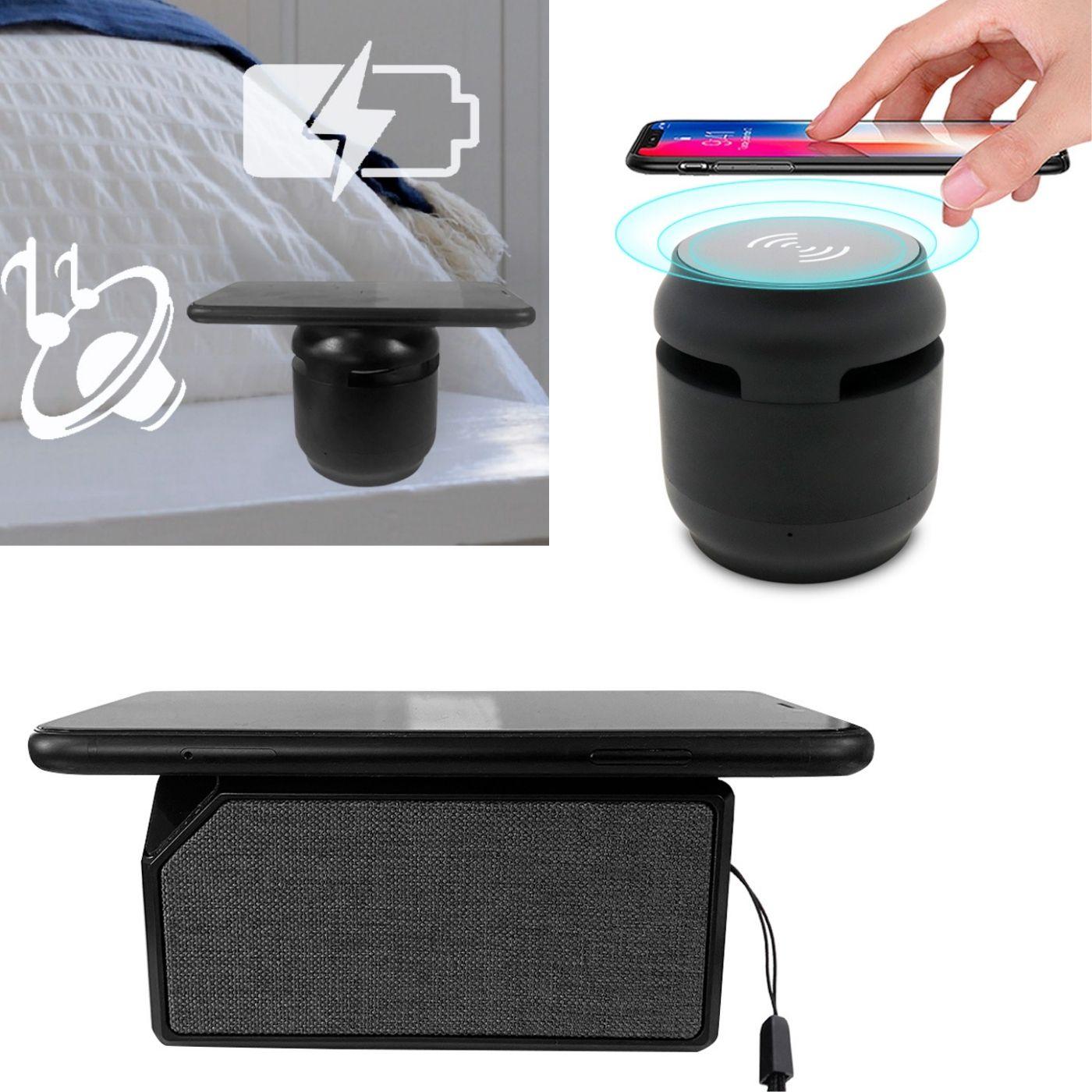 Bluetooth Speaker with Wireless Charging Pad | Fabric Speaker - VirtuousWares:Global