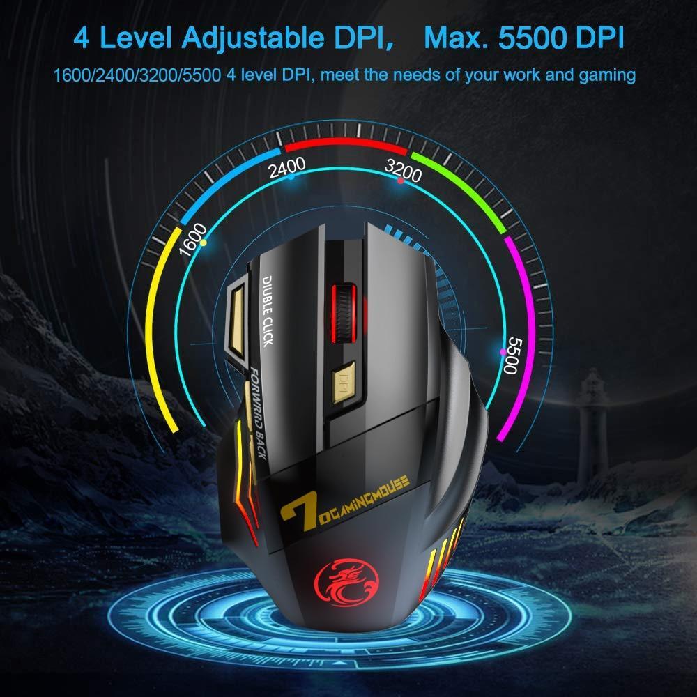 Bluetooth Wireless Silent Ergonomic Gaming Mouse - VirtuousWares:Global