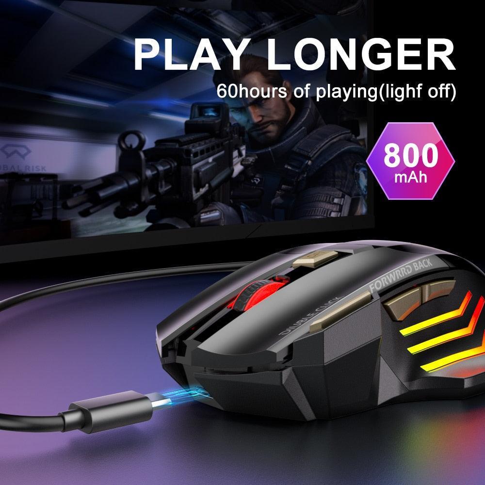 Bluetooth Wireless Silent Ergonomic Gaming Mouse - VirtuousWares:Global