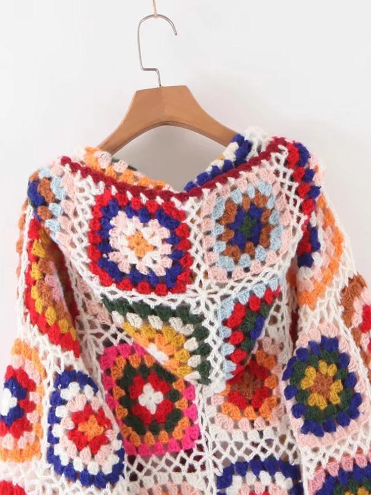 Bohemian Crochet Cardigan Vintage Jacket Coat - VirtuousWares:Global