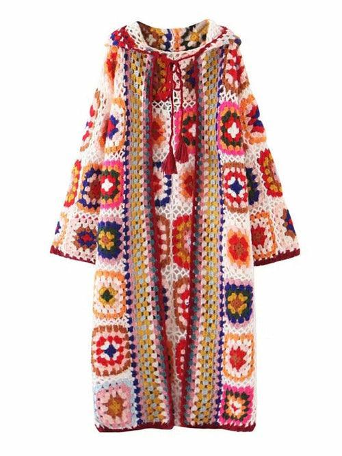 Bohemian Crochet Cardigan Vintage Jacket Coat - VirtuousWares:Global