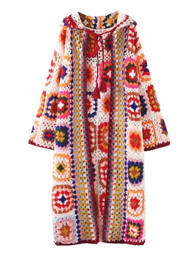 Bohemian Crochet Cardigan Vintage Jacket Coat - VirtuousWares:Global
