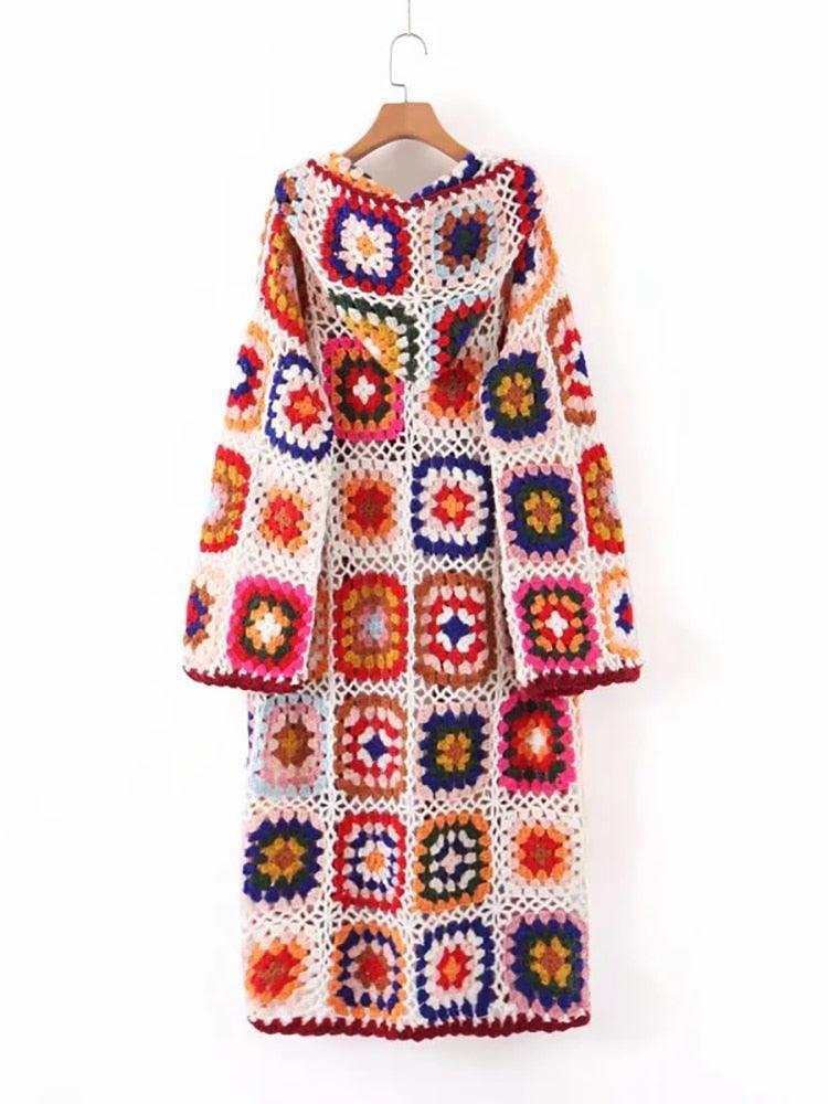 Bohemian Crochet Cardigan Vintage Jacket Coat - VirtuousWares:Global