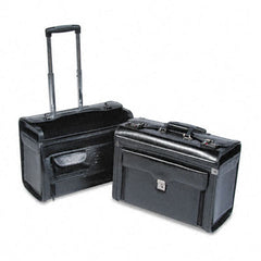 Bond Street 546110BLK Rolling Computer/Catalog Case Leather 19 x 9 x - VirtuousWares:Global