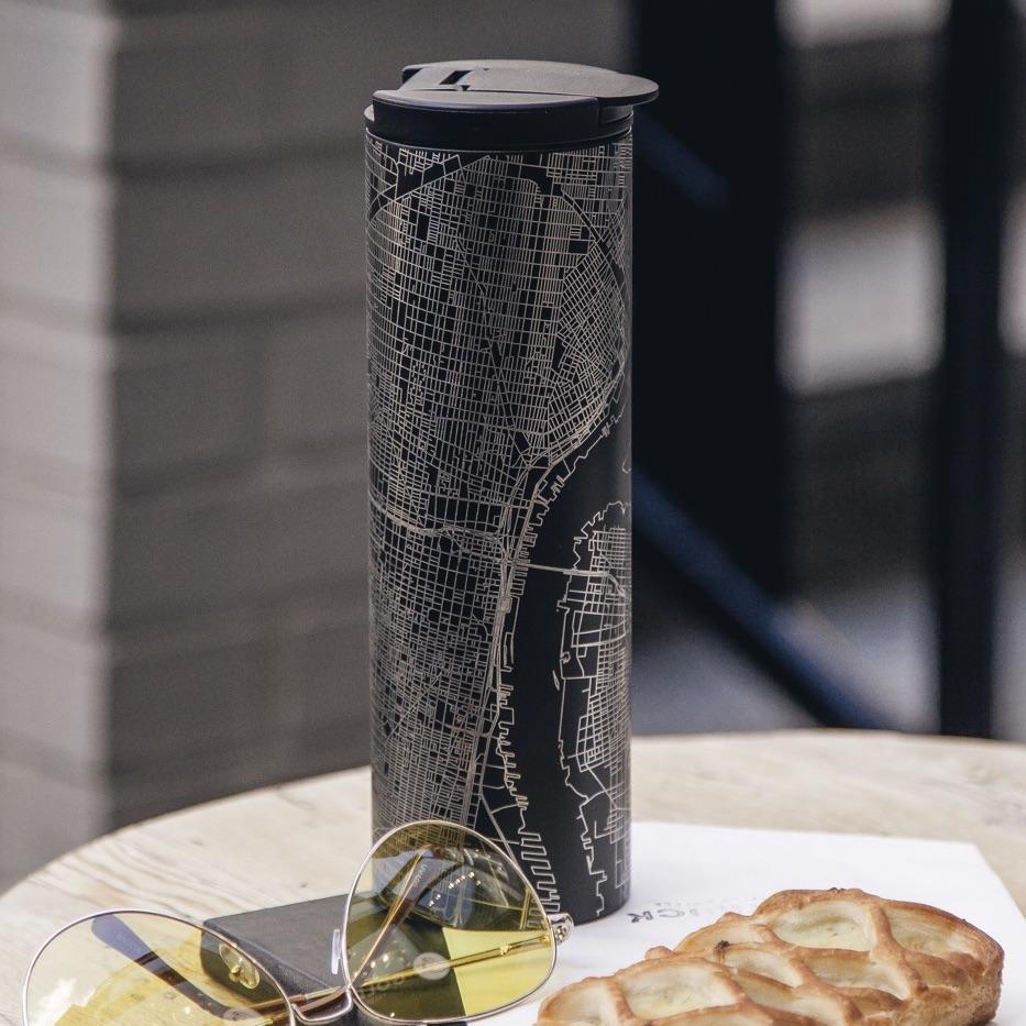 Boonville - Missouri Map Tumbler in Matte Black - VirtuousWares:Global