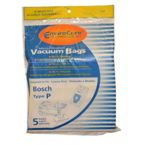Bosch Replacement: BOR-1446 Paper Bag, Bosch Type P Canister Micro 5 Pk - VirtuousWares:Global