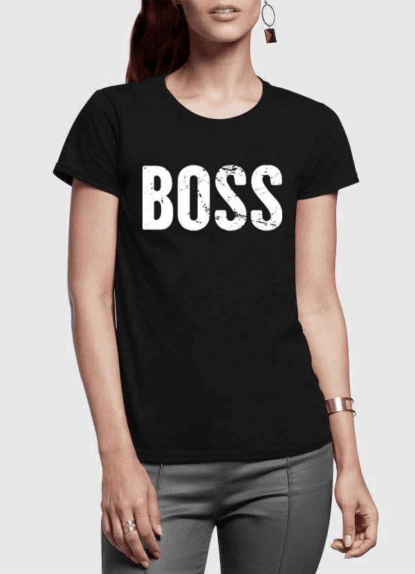 Boss Half Sleeves Women T-shirt - VirtuousWares:Global