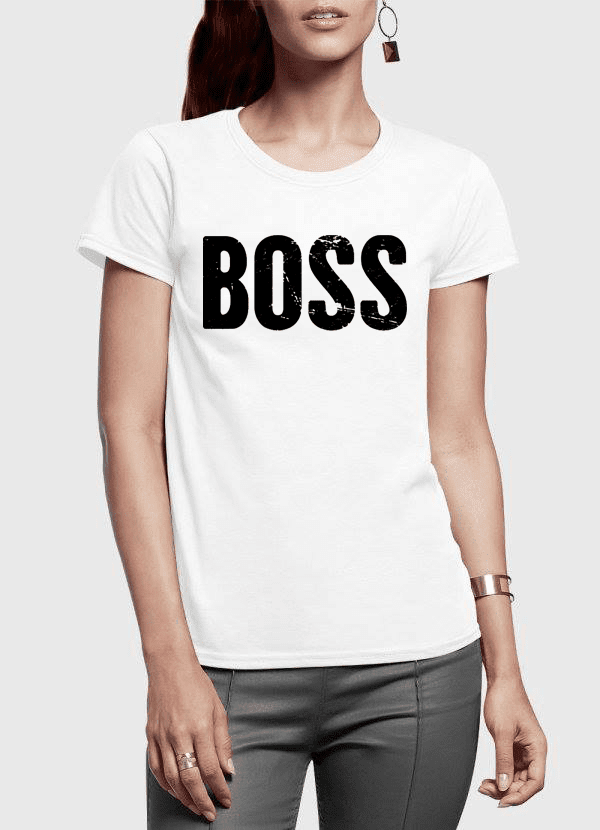 Boss Half Sleeves Women T-shirt - VirtuousWares:Global