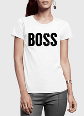 Boss Half Sleeves Women T-shirt - VirtuousWares:Global