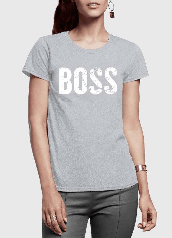 Boss Half Sleeves Women T-shirt - VirtuousWares:Global