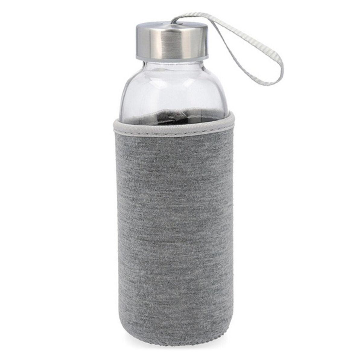 Bottle Quid Grey Blue Glass 400 ml - VirtuousWares:Global