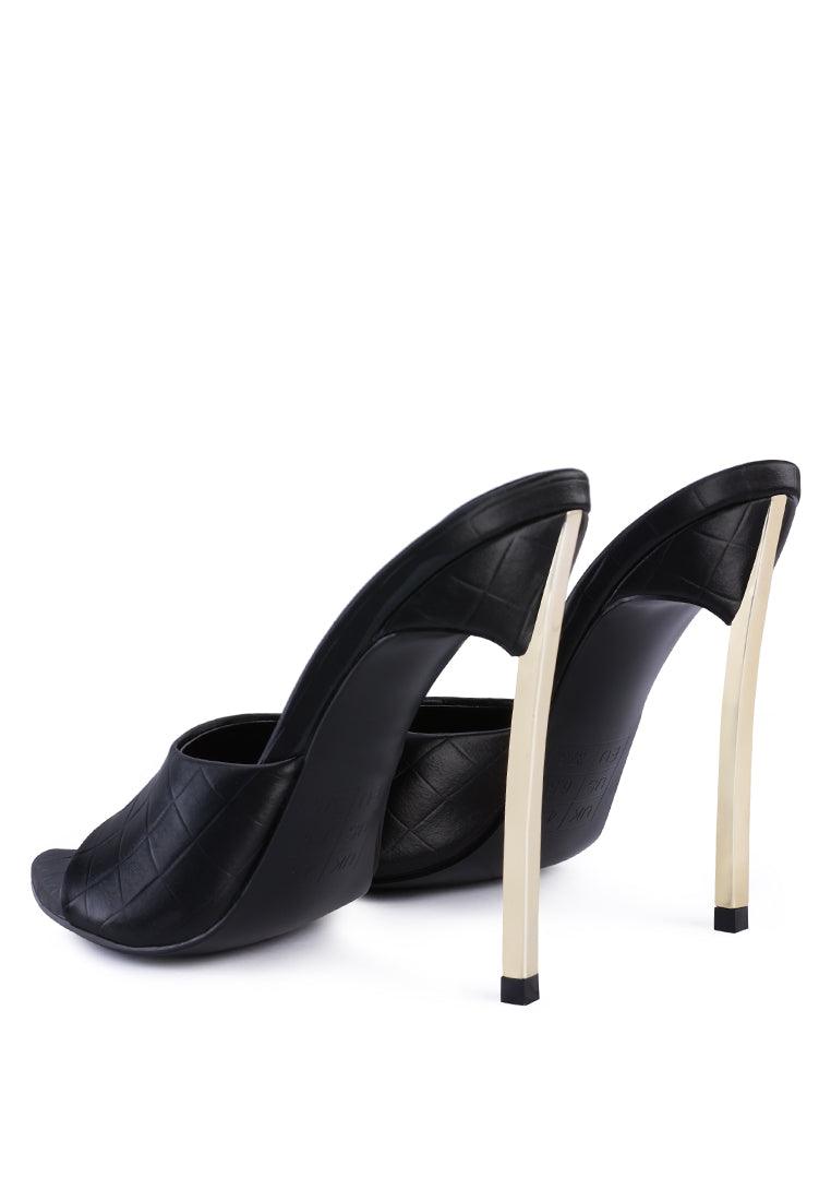 bottoms up strappy slip on stiletto heels - VirtuousWares:Global