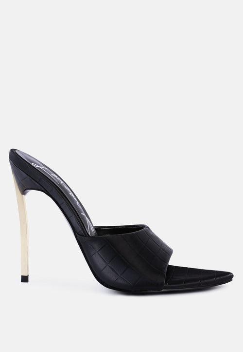 bottoms up strappy slip on stiletto heels - VirtuousWares:Global