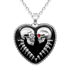Bound For Eternity Skull Heart Necklace - VirtuousWares:Global