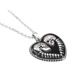 Bound For Eternity Skull Heart Necklace - VirtuousWares:Global